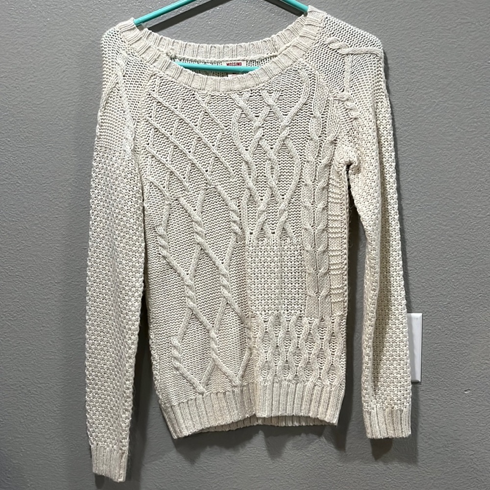 White/Crème Glitter Sweater